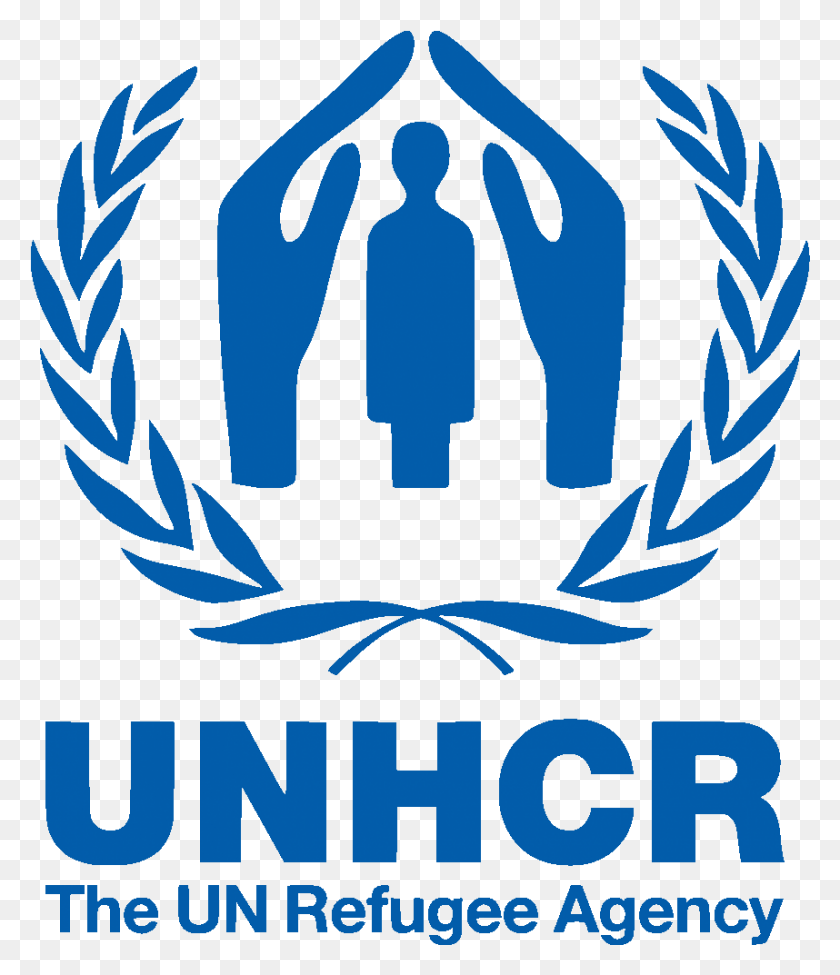 858x1007 Un Refugee Agency Logo, Poster, Advertisement, Symbol HD PNG Download