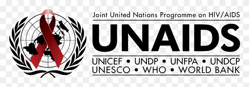 2334x700 Unaids Logo Transparent Joint United Nations Programme On Hivaids, Gray, World Of Warcraft HD PNG Download