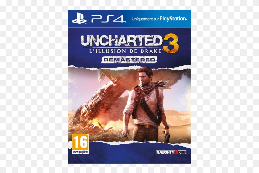 401x501 Uncharted 3 Drakes Deception Remastered Ps4 Dvd, Person, Human, Poster HD PNG Download