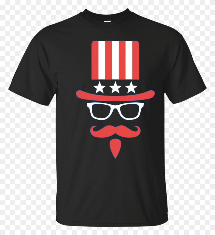 1039x1143 Uncle Sam Hat Glasses And Mustache Funny 4th Of July Welder Face, Clothing, Apparel, T-shirt HD PNG Download