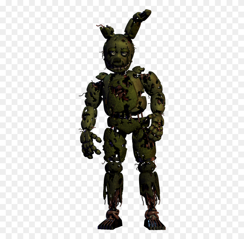 302x760 Undefined Fnaf 3 Springtrap Full Body, Clothing, Apparel, Plush HD PNG Download