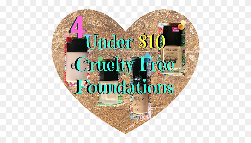 497x420 Under 10 Cruelty Free Foundations Heart, Beverage, Drink, Alcohol HD PNG Download