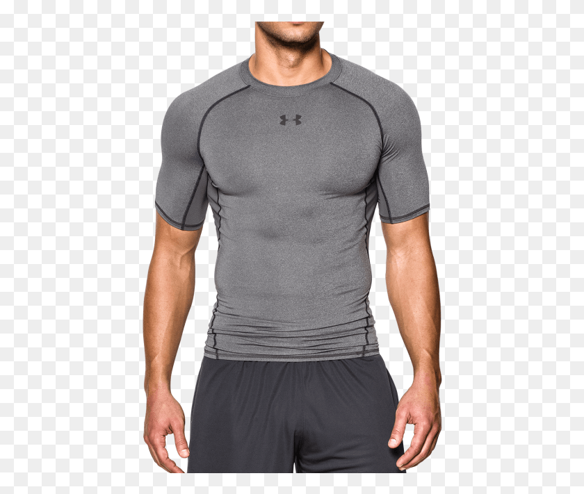 433x651 Under Armour Compression Shirt Grey, Sleeve, Clothing, Apparel HD PNG Download