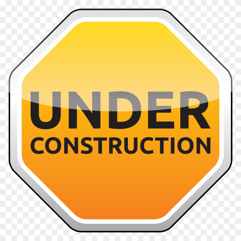 4885x4885 Under Construction Sign Clipart Website Under Construction, Label, Text, Symbol HD PNG Download