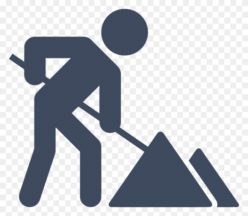 814x703 Under Construction Stick Figure, Symbol, Cleaning, Curling HD PNG Download
