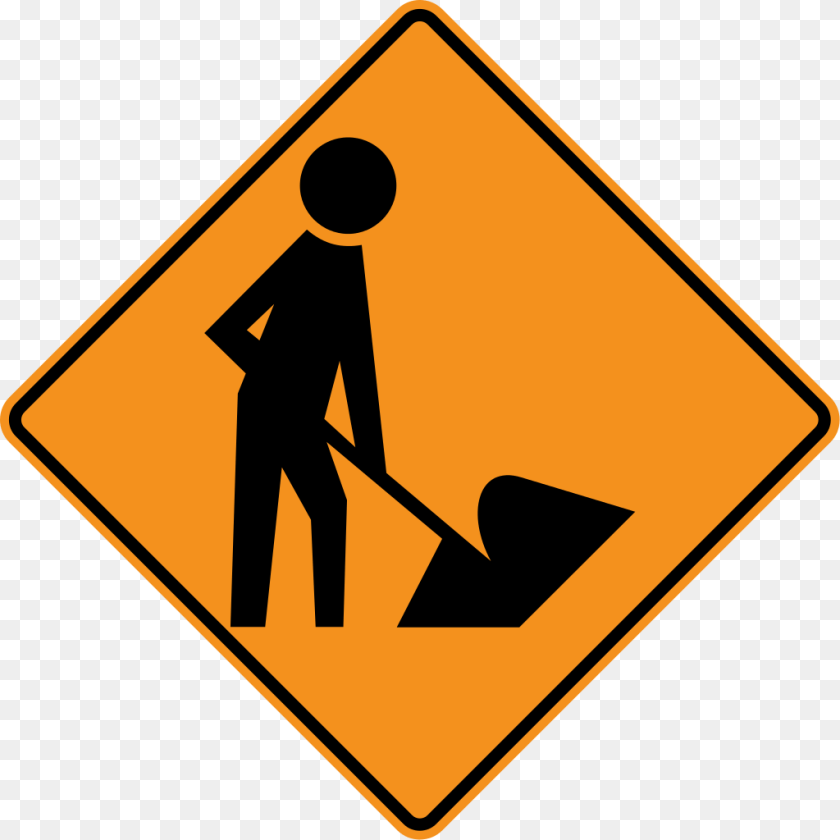 1024x1024 Under Construction Symbol Gallery, Sign, Road Sign, Adult, Male Sticker PNG