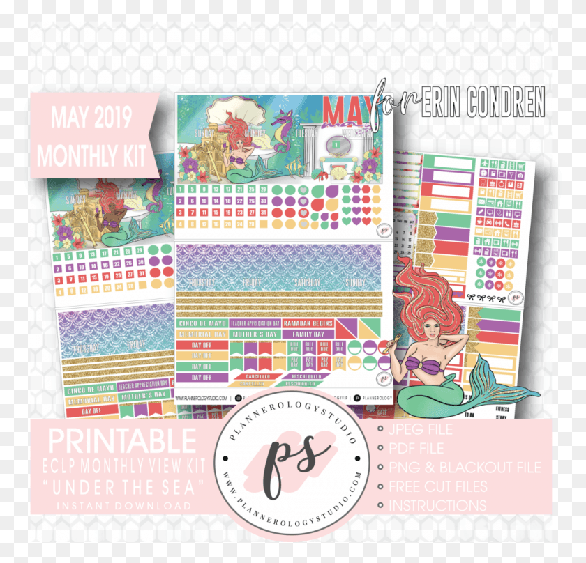 1014x973 Under The Sea May 2019 Monthly View Kit Digital Printable Craft, Word, Text, Poster HD PNG Download