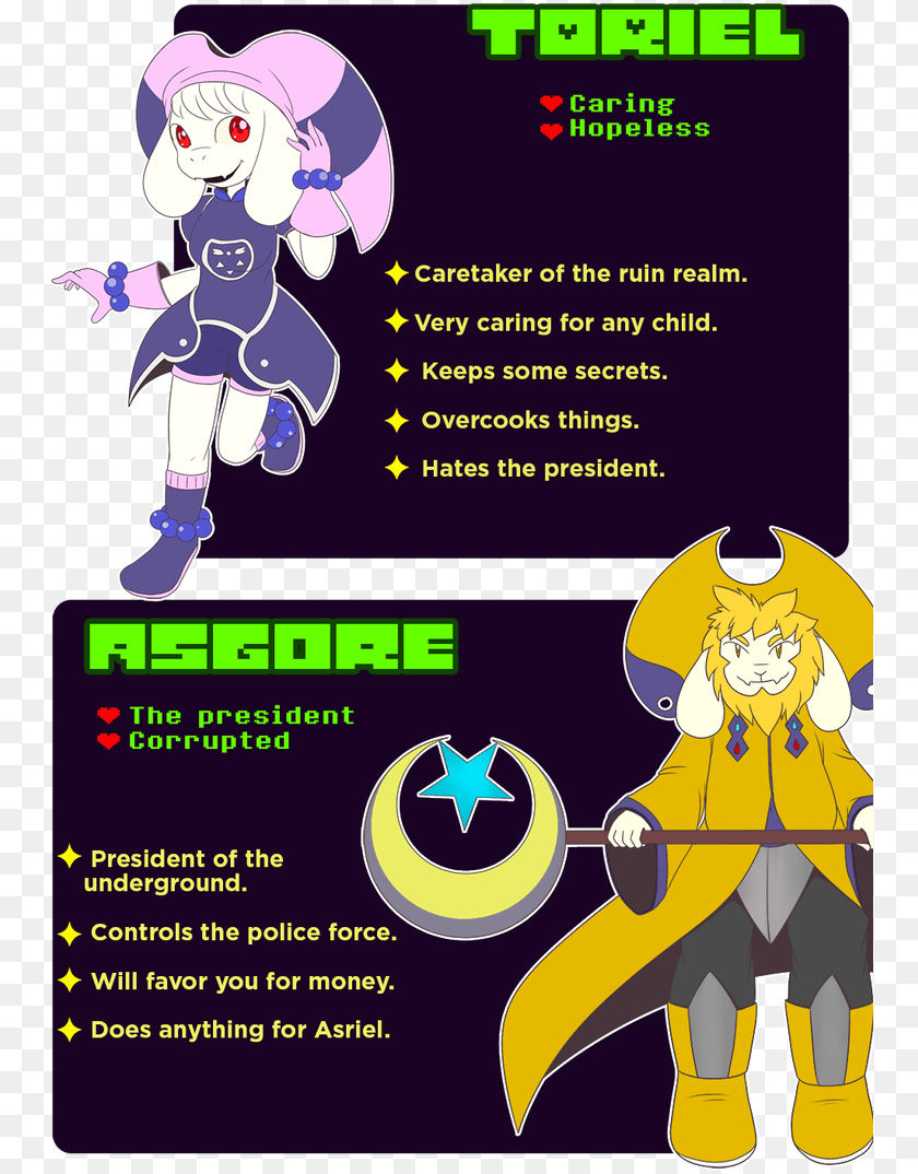 Underchaser Toriel And Asgore Cartoon, Advertisement, Poster, Book, Comics Sticker PNG