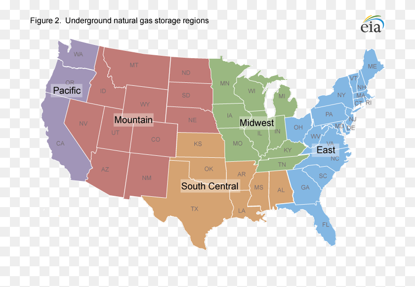 718x522 Underground Natural Gas Storage Regions United States Shape, Map, Diagram, Plot Descargar Hd Png