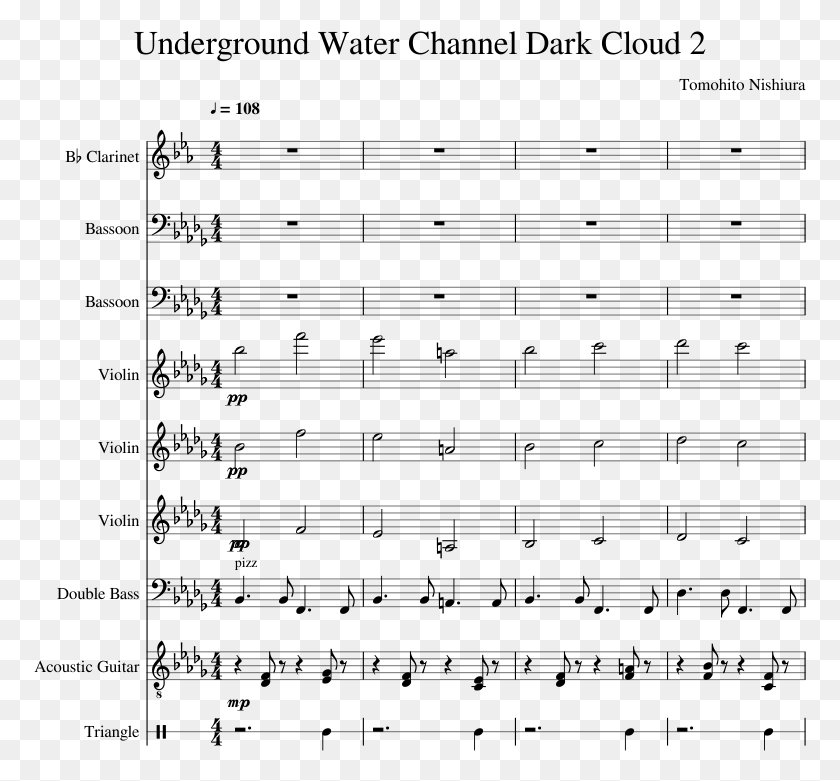 773x721 Underground Water Channel Dark Cloud 2 Sheet Music Sheet Music, Gray, World Of Warcraft HD PNG Download