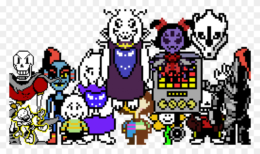 1024x576 Undertale Friskchara Пацифистгеноцид, Супер Марио, Пак Ман, Qr-Код Png Скачать