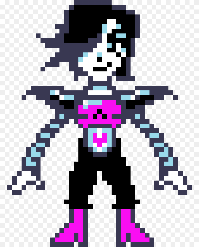 Undertale Mettaton Ex, Purple, Qr Code Sticker PNG