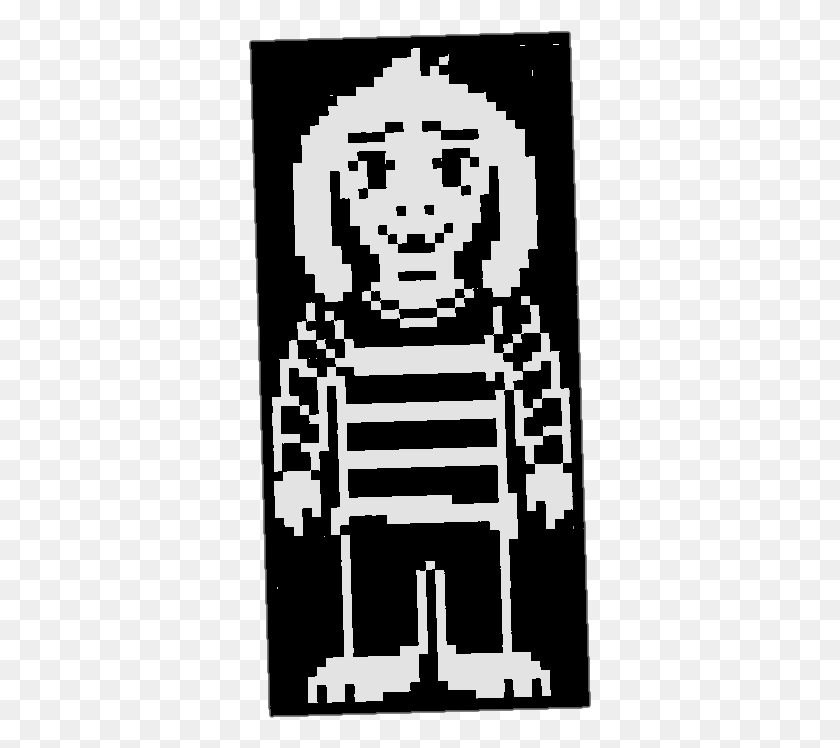 343x688 Undertale Sprite Pixel Art Child To Toriel And Asgore Asriel Dreemurr In Game, Stencil, Rug, Pac Man HD PNG Download