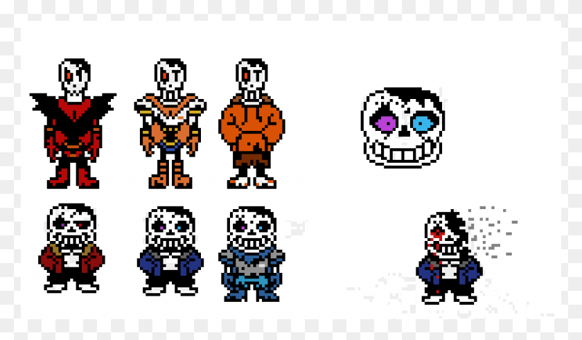 1860x1030 Undertaleswapfell Sans And Papyrus Fell Sans And Fell Papyrus, Robot, Super Mario, Toy Hd Png