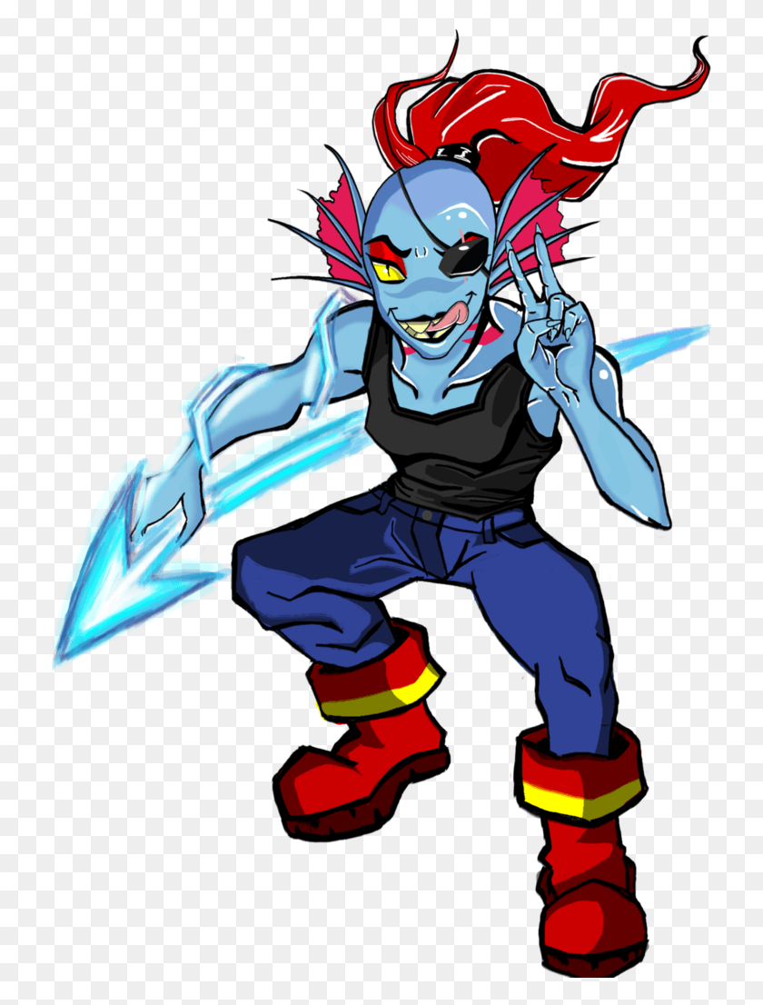 729x1046 Undyne, Person, Human, Graphics HD PNG Download