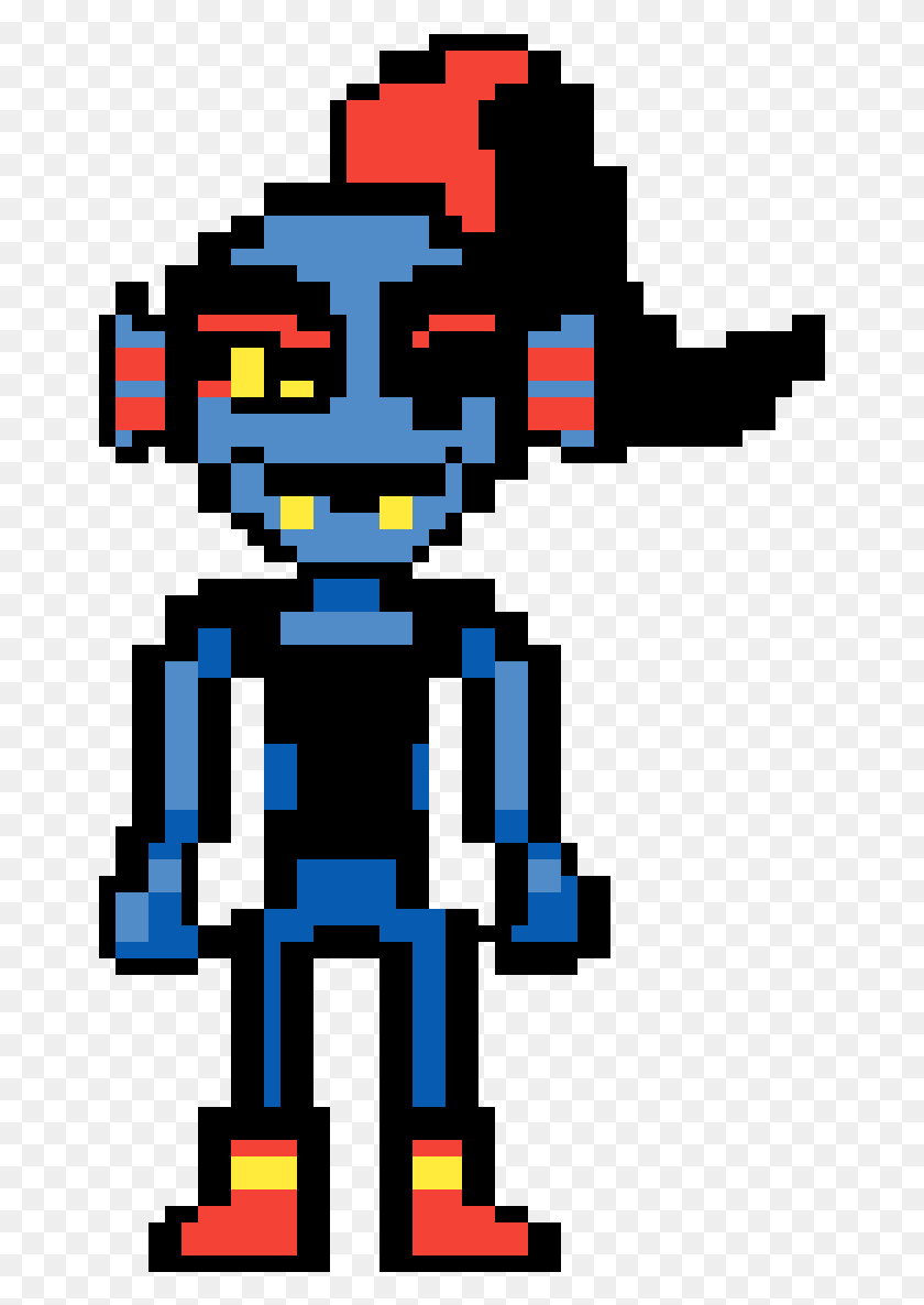661x1126 Undyne Overworld Sprite Pixel Undyne From Undertale, Pac Man, Building, Architecture HD PNG Download