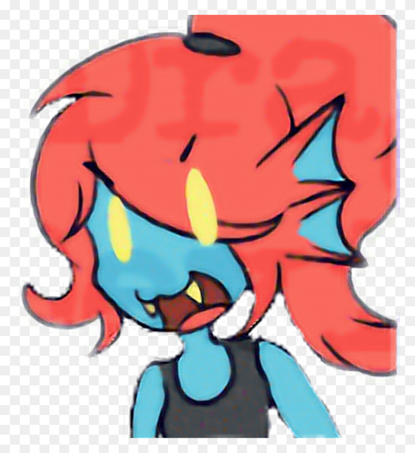 1024x1126 Undyne Sticker, Label, Text HD PNG Download