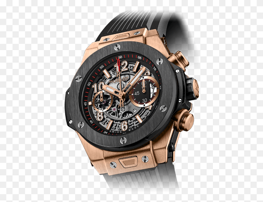 430x585 Unico King Gold Ceramic Relojes De Lujo Hombres, Wristwatch, Text, Rotor HD PNG Download