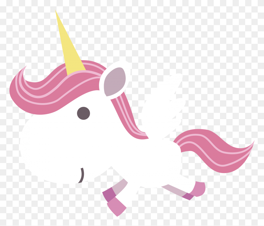 3159x2679 Unicorn Cartoon Pink Art Image With Cartoon, Graphics, Text HD PNG Download