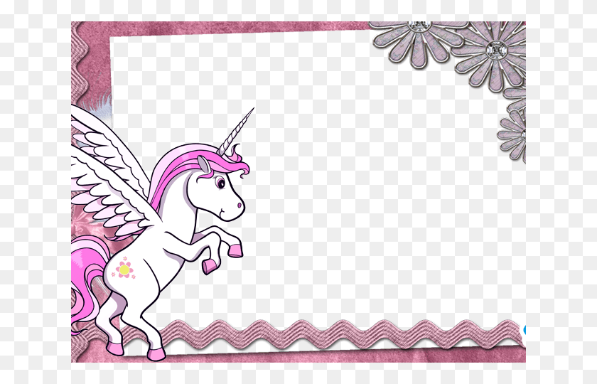 640x480 Unicorn Clipart Frame Unicorn Frames, Icing, Cream, Cake HD PNG Download
