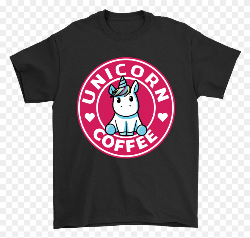 835x795 Unicorn Coffee Mashup Starbucks Logo Shirts Cartoon, Clothing, Apparel, T-shirt HD PNG Download