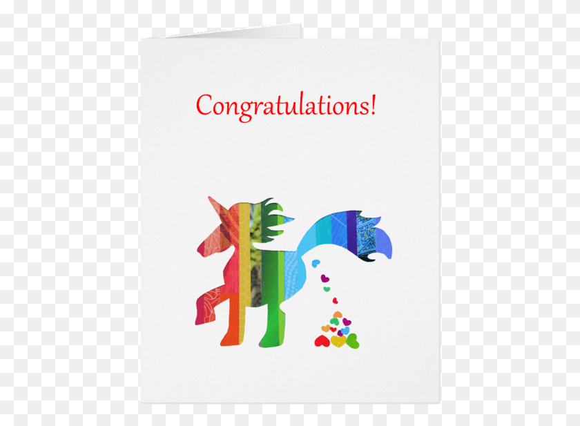 438x557 Unicorn Congratulations Card Cartas De Felicitaciones De Unicornios, Graphics, Paper HD PNG Download
