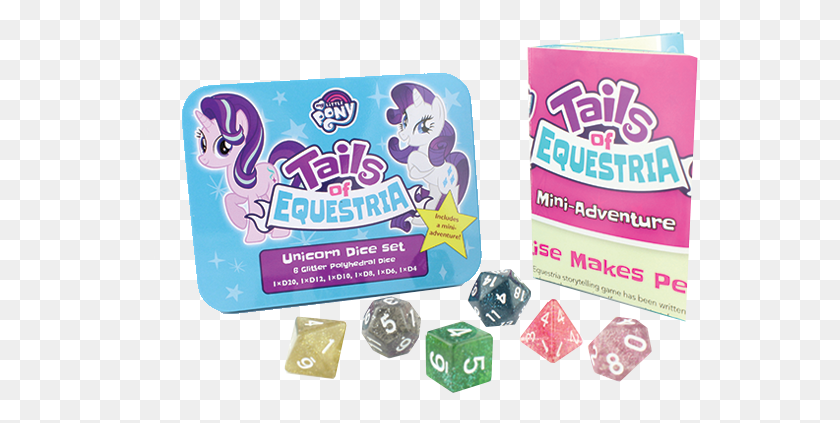 556x363 Unicorn Dice Set For Tails Of Equestria By River Horse Tails Of Equestria Wrfel, Game, Food, Gum HD PNG Download