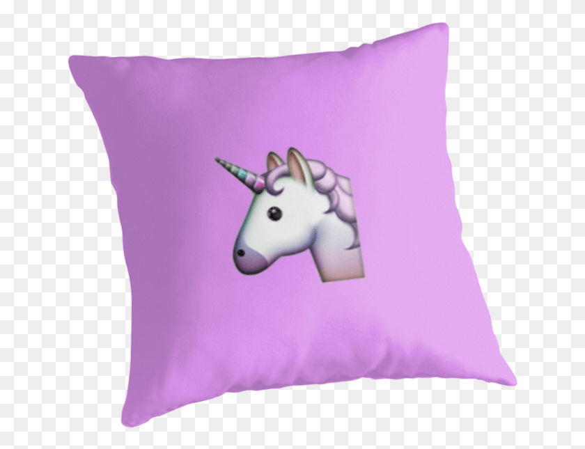 649x585 Unicorn Emoji Throw Pillows By Trendzz Cushion, Pillow, Antelope, Wildlife HD PNG Download