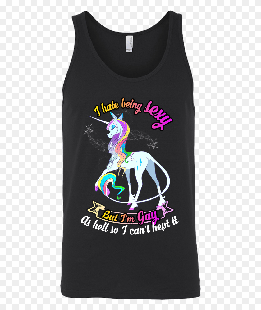 459x938 Unicorn I Hate Being Sexy But I M Gay As Hell So I Sword Art Online Tank Top, Text, Poster, Advertisement HD PNG Download
