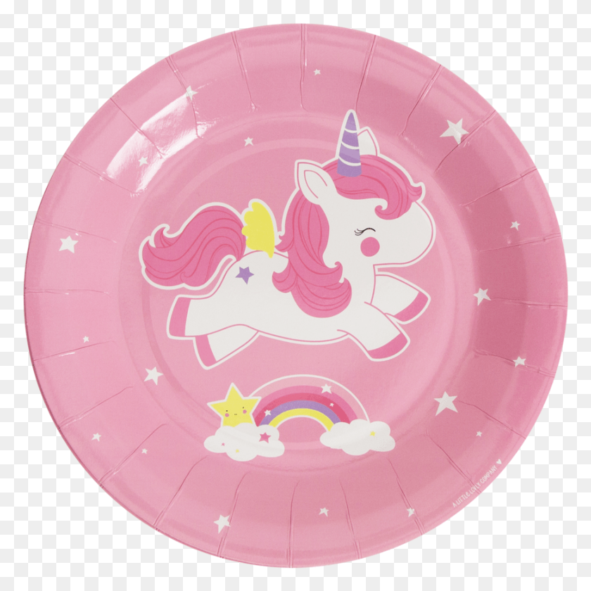869x869 Unicorn Paper Plate Assiette En Carton Licorne, Frisbee, Toy, Balloon HD PNG Download
