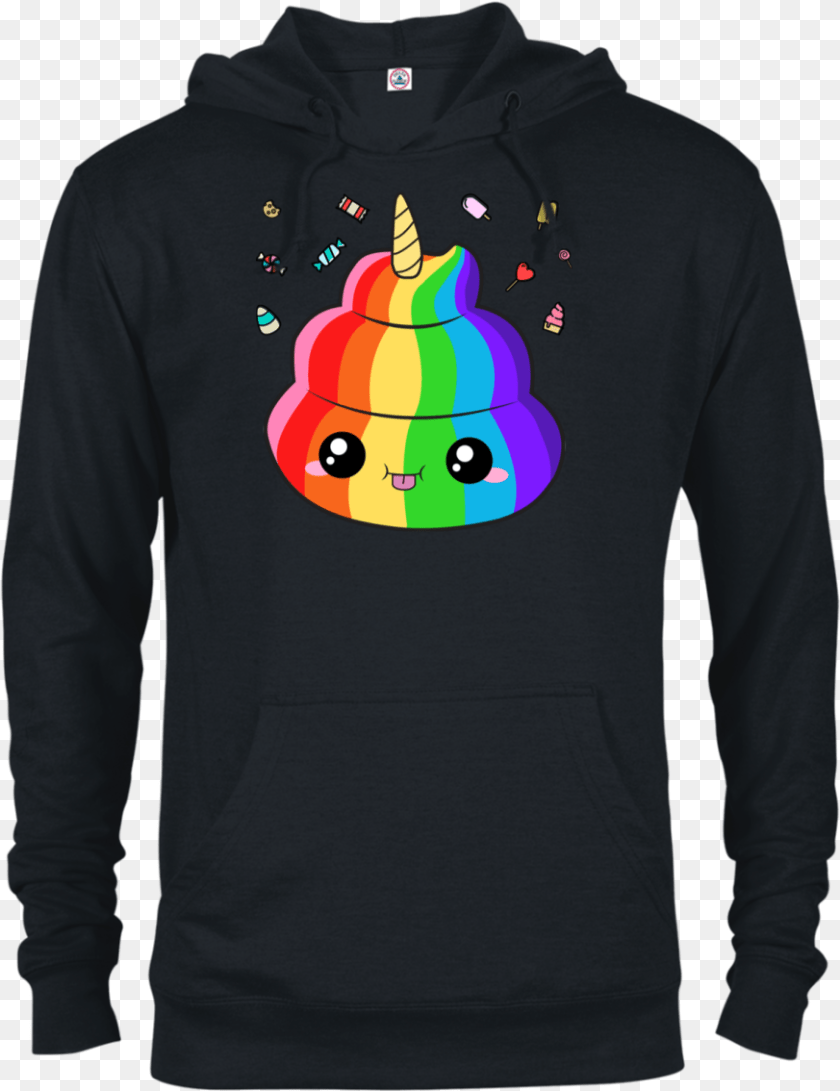 873x1134 Unicorn Poop Emoji French Terry Hoodie T Shirt, Clothing, Knitwear, Long Sleeve, Sleeve Transparent PNG