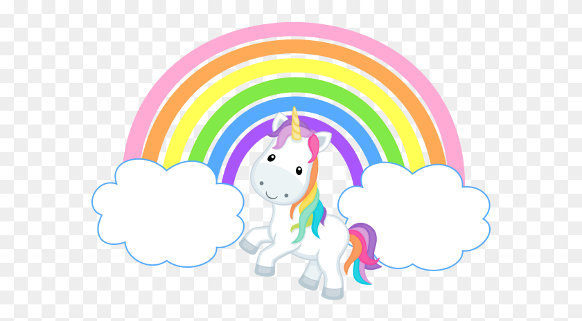 577x404 Unicorn Rainbow Clouds, Graphics, Toy HD PNG Download