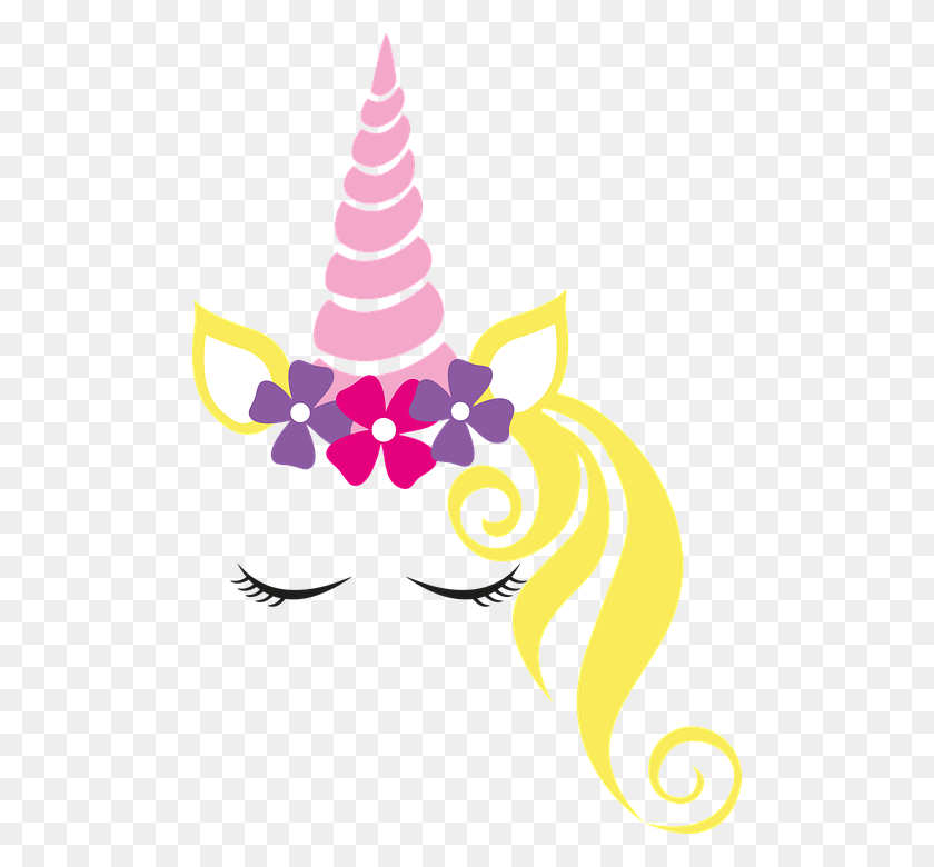 494x720 Unicorn Unicorn Crown Flower Crown Horn Magic Transparent Unicorn Head, Graphics, Pattern HD PNG Download