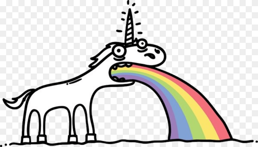 1200x686 Unicorn Vomiting Unicorn, Outdoors, Nature, Rainbow, Sky Transparent PNG