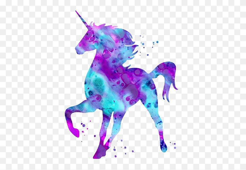 401x521 Unicorn With Transparent Background Pink Blue And Purple Unicorn, Mammal, Animal, Graphics HD PNG Download