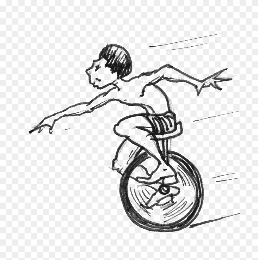 725x787 Unicycle Street Unicycling, Person, Human, Transportation HD PNG Download