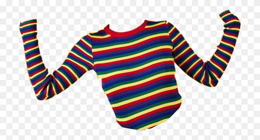 719x395 Unif Shirt Clothes Colours Rainbow Polyvore Stripes Fashion Trend T Shirt Men, Clothing, Apparel, Sweater Descargar Hd Png