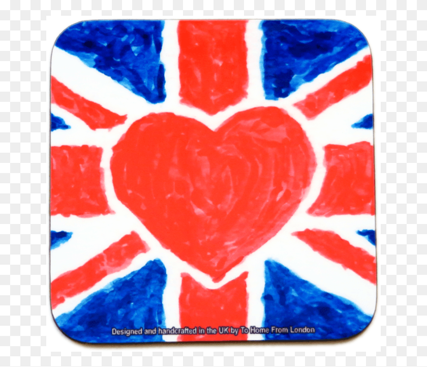 659x661 Union Jack Magnetic Coaster 10543 039 British Flag Glitter, Nature, Ketchup HD PNG Download