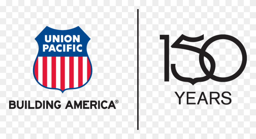 800x409 Union Pacific 150 Years, Text, Logo, Symbol HD PNG Download