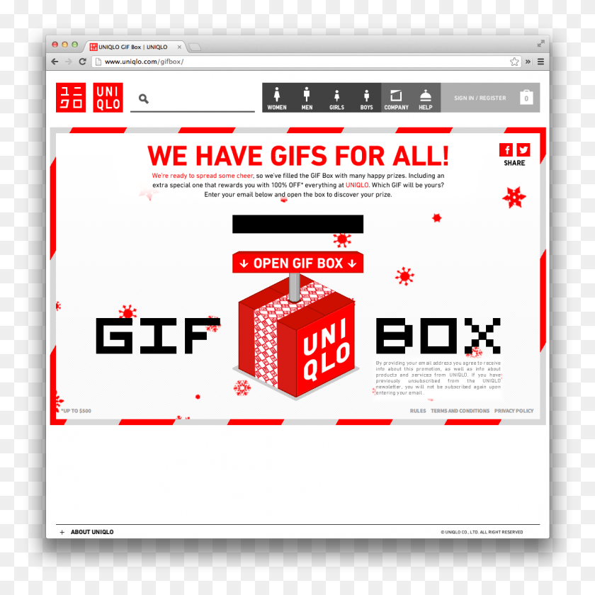 1114x1115 Uniqlo Holiday Gif Box Holiday Gif Uniqlo Ecommerce Live Earth Run For Water, Computer, Electronics, Text HD PNG Download