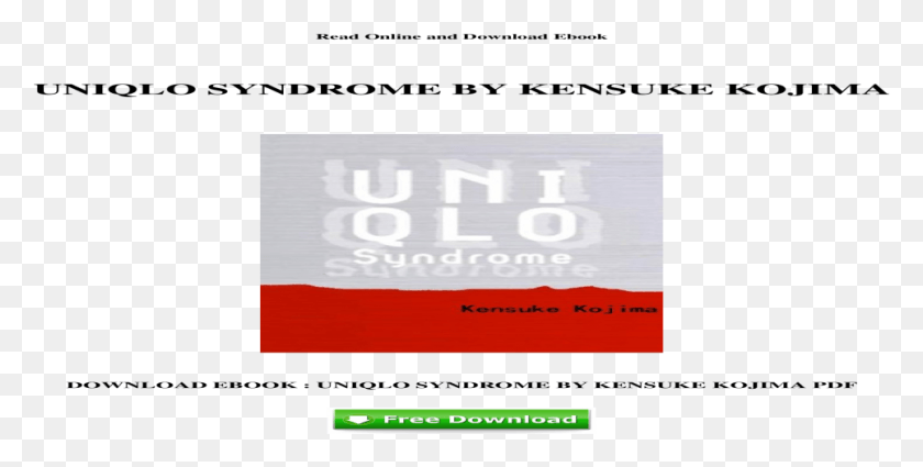 965x452 Uniqlo Syndrome By Kensuke Kojima Graphics, Business Card, Paper, Text HD PNG Download