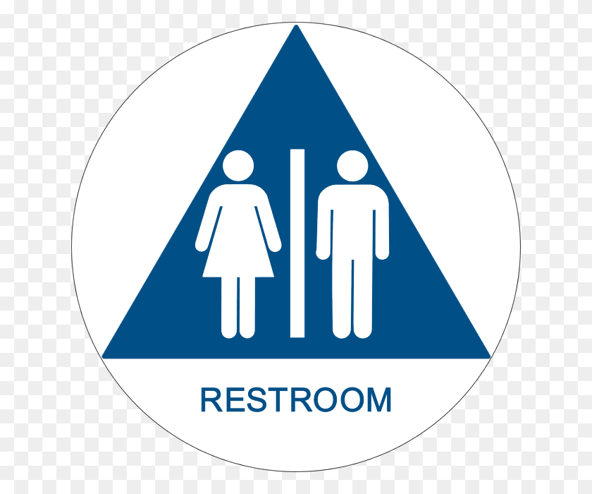 640x640 Unisex Bathroom Signs, Symbol, Sign, Road Sign HD PNG Download