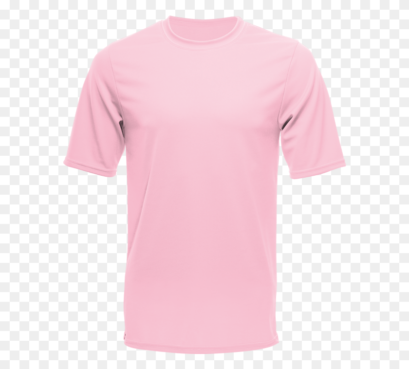 583x698 Unisex Short Sleeve Dry Shirt Light Pink Active Dry Shirt Pink, Clothing, Apparel, T-shirt HD PNG Download