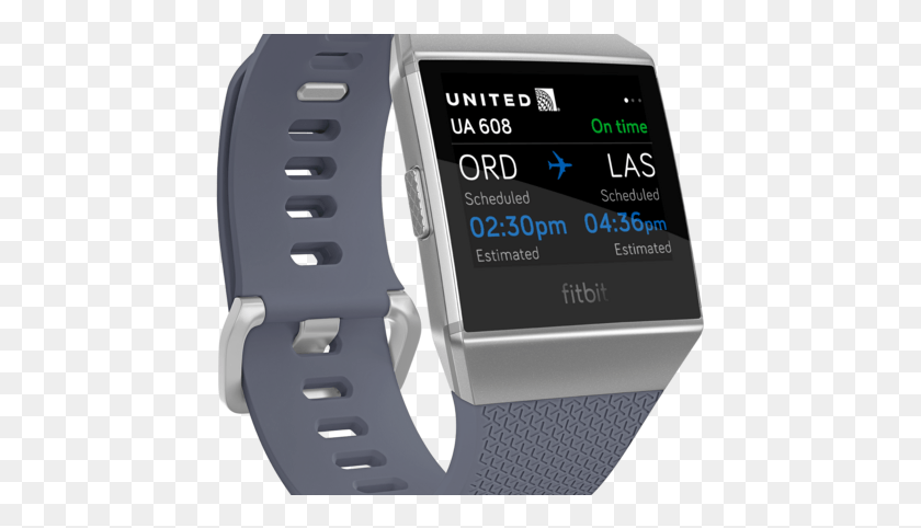 447x422 United Airlines Is First Carrier To Offer Dedicated Relojes Fitbit, Wristwatch, Digital Watch, Mobile Phone HD PNG Download