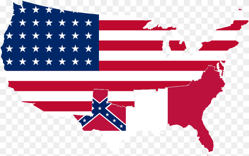 United And Confederate States Ghost In The Shell Us Map, American Flag, Flag Transparent PNG