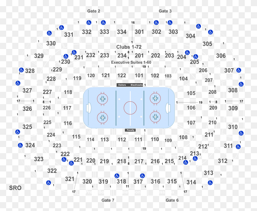 1813x1463 United Center 318 Row, Arena, Edificio, Estadio Hd Png