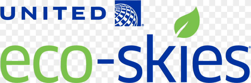 1073x357 United Eco Skies Logo United Airlines Eco Skies Logo, Text, Number, Symbol Sticker PNG
