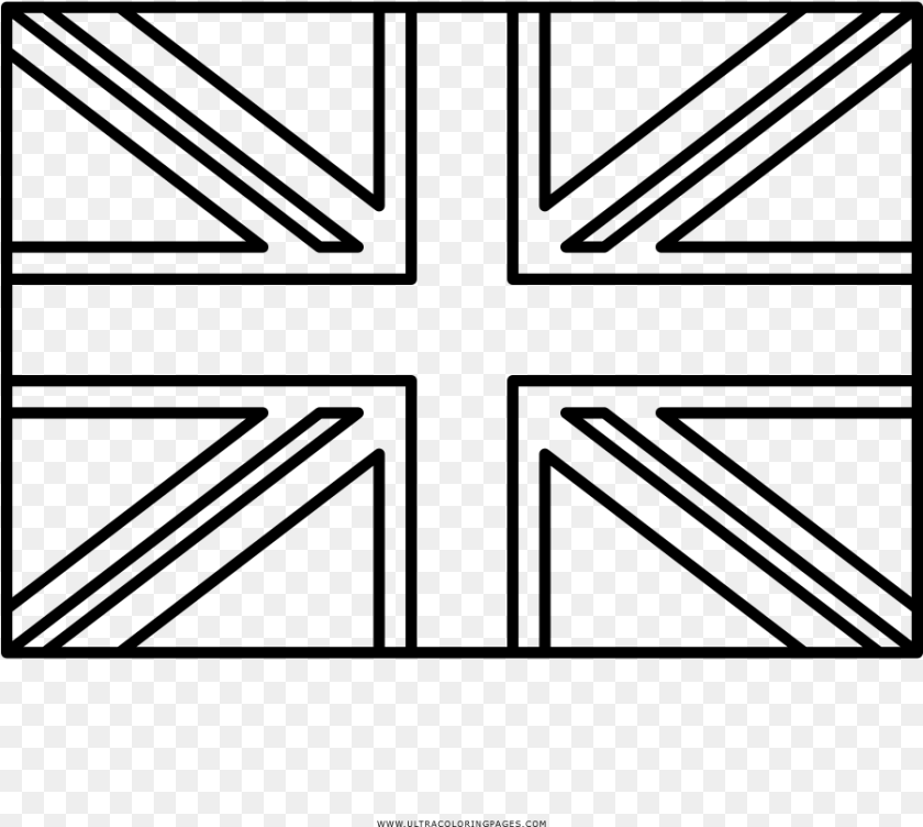 United Kingdom Flag Coloring, Gray Sticker PNG