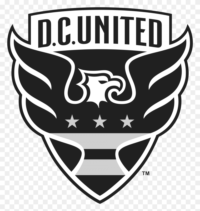 1885x2002 United Logo Black And White Dc United Logo, Symbol, Trademark, Emblem HD PNG Download