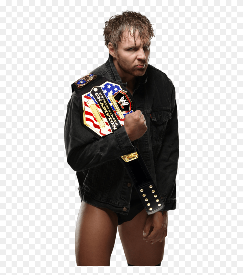 400x888 United States Champion Dean Ambrose Wwe United States Championship Belt, Person, Human, Clothing HD PNG Download